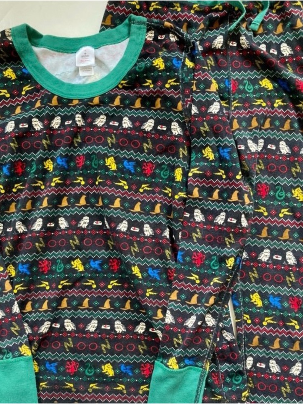 Hanna Andersson X Harry Potter long John pajamas L XL organic
